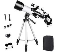 Astronomy Refractor Telescopes,70mm Aperture Ultra-Clear Telescope with Backpack Outdoor Finder Chart Moon Filter Astronomical Telescope with Tripod for Children Adults Gift-White Bring WgGUIF