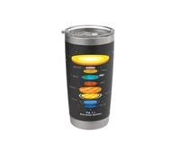 Astronomy Space Science Planetary Flat Solar System Stainless Steel Insulated Tumbler