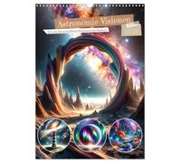Astronomy visions - A panorama of the cosmos created by AI UK-Version (Wall Calendar 2026 DIN A3 Portrait), CALVENDO 12 Month Wall Calendar