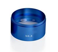 Astrophotography accessories Blue Red 0.5X 0.7X Microscope Objective Lens For Binocular Trinocular Stereo Microscope Barlow Lens(0.5X Blue)