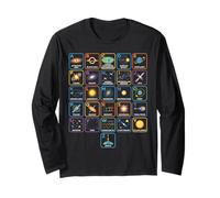 Astrophysics A to Z Space Science Visual Educational Chart Long Sleeve T-Shirt