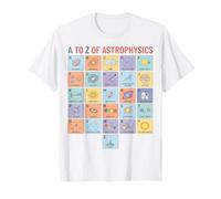 Astrophysics Alphabet A to Z Space Science Concepts Chart T-Shirt