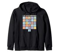 Astrophysics Alphabet A to Z Space Science Concepts Chart Zip Hoodie