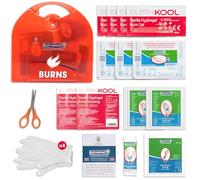 Astroplast First Aid Burns Dispenser in Compact Red Piccolo Box - Refillable First Aid Kit with Burn Gel, Gloves and Burn Dressings - Essential Medical Equipment for Home, Workplace, or Car