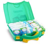 Astroplast Green Workplace First Aid Box 20 Person - Includes All Office and Home Essentials, Perfect Holiday or Car First Aid Kit with Carry Handle - Wall Mountable, Refillable and Fully Compliant