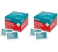 Astroplast Sterile Wound Cleansing Wipes Pack 100 - Alcohol & Fragrance-Free Antiseptic Wipes for Wound Cleaning, Piercing Care & First Aid - Individually Wrapped Medical-Grade Cleansing Wipes