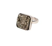Astrotalk Adjustable Raw Pyrite Ring | Attracts Wealth, Boosts Confidence & Clears Money Blockages | Ring for Women & Men | Gift for Woman & Man | Packed in a Beautiful Jewellery Box