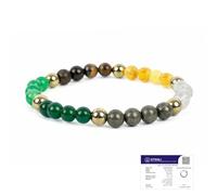Astrotalk Dhan Yog Bracelet for Women (6mm Beads) | Wealth, Prosperity & Career Growth | Bracelets for Women with Pyrite Stone, Tiger Eye & Clear Quartz Crystal | Gift for Woman
