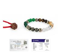 Astrotalk Dhan Yog Bracelet with 7 Mukhi Rudraksha | Wealth & Financial Prosperity | Pyrite, Citrine & Aventurine Crystal Bracelet | Divine Rudraksha Blessings | Gift for Man & Woman