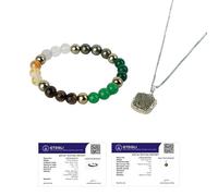 Astrotalk Dhan Yog Bracelet with Pyrite Pendant | Wealth, Prosperity & Confidence | Natural Crystal Jewellery for Women for Positive Energy | Bracelet for Man & Woman