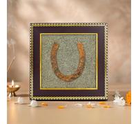 Astrotalk Ghode Ki Naal on Raw Pyrite Frame | Vastu Decorative Item for Home & Office | Attracts Wealth, Luck & Prosperity | Home Decor & Wall Decor Items for Living Room | Gift for Man & Woman