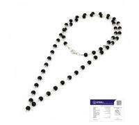 Astrotalk Karungali Malai Beads with Silver Cap 6mm 54+1 Beads Original Ebony Mala for Lord Murugan Blessing Evil Eye Protection Mangal Dosh Ideal for Puja & Gift Items