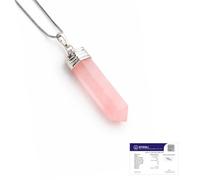 Astrotalk Pencil Pendant with Love Motif, Healing Heart Chakra and Relationship Strengthening, 108 Hours of Tension from the Best Astrologers, Rose Quartz Pendant for Women, Gift