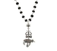 Astrotalk Shiv Raksha Karungali Malai with Trishul Nandi Pendant | Karungali Mala Original 54 Beads | Blessings of Lord Shiva & Murugan | Divine Mala for Protection & Calmness | Gift for Man & Woman
