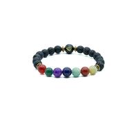 Astrotalk Shukr Chakra Bracelet | Seven Chakra Stones with Lava Beads | Chakra Alignment & Energy Flow | Astrology Bracelet for Women & Men, One Size, Stone, 7 chakra