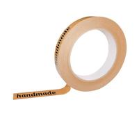 ASTRQLE 1 Roll 164ft Kraft Paper Tamper Evident Seals Food Safety Labels Self Adhesive Baking Stickers with Black Font for Retail Bakery Crafts Packaging