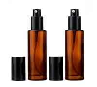 ASTRQLE 2 PCS 120ml 4oz Amber Glass Spray Bottles Refillable Glass Travel Bottles Fine Mist Spray Bottles Containers Cosmetic Bottles for Essential Oils Perfumes Other Liquids
