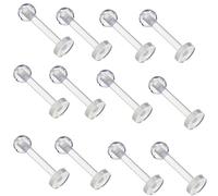 ASTRQLE 30PCS Clear Acrylic 16G Nose Rings Studs Lip Tragus Retainer Helix Cartilage Earring Body Piercing Jewelry for Women Men