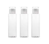 ASTRQLE 3Pcs 100ml/3.4oz Clear Plastic Travel Squeeze Bottles with Flip Cap