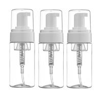 ASTRQLE 3Pcs 100ML 3.4oz Empty Clear Plastic Press Foaming Soap Pump Dispensers Spray Bottle Containers with Atomizer for Soap Foam Lotion Bathroom Accessory