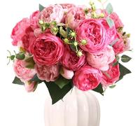 ASTRYAS 4Pcs Peonies Artificial Flowers, Mixed Pink Artificial Peonies, Silk Peonies Flowers Fake Peonies Artificial Flowers Peonies Bouquet for Centerpiece Table Wedding Party Home Decor