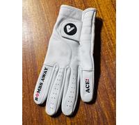 ASTUR Golf Gloves 2 Pack Cabretta Leather Golf Glove Men Left Hand WHITE, S (Bombs Away, Ace!, M)