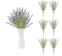 astylishome Artificial Flowers 42 Pcs Outdoor Plants and Flower Fake Lavender Simulation Bouquet for Wedding Home Garden Party Decor with Beauty of Nature 1501