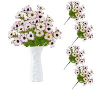 astylishome Artificial Flowers Fake Silk Daisy Flowers for Indoor and Outdoor Decorative Artificial Flowers Greenery Shrubs Plants Plastic UV Resistant Flowers for Vase Garden 1714