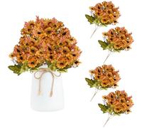 astylishome Artificial Flowers for Graveside Decorative Artificial Silk Flowers Faux Fake Daisy Wildflowers Greenery Shrubs Bushes Flowers Plants Bouquets for Indoor Outdoor Home Decorations 3314