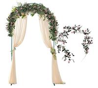astylishome Artificial Plants Outdoor Pink Flowers - 180cm Fake Garland Vine Hanging Garland for Garden Arch Party 6023