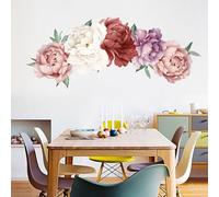 astylishome Bedroom Wall Stickers Pink Peony Flower Paste The Walls Wallpaper Sticker Home Decorations Living Room Decoration Childrens Room Bedrooms Decoration 1313