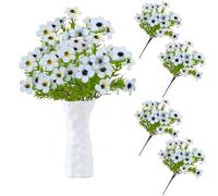 astylishome Bouquet of Flowers Birthday Silk Daisy UV Resistant Artificial Flower Faux Wildflowers Greenery Shrubs Plants Plastic Bushes Indoor Farmhouse Outdoor Garden Planter Decoration 1712