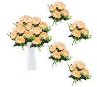 astylishome Decorative Artificial Flowers Peony Bouquet Big Peonies Flower with Stems for Wedding Home Office Hotel Decoration Table Centerpieces DIY Floral Arrangements Yellow 0809