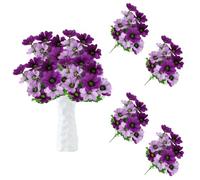 astylishome Fake Flowers Artificial Daisy Outdoor for Decoration Craft Accessories Faux Plastic Flower for Garden Porch Farmhouse Window Box Decor Purple 0703
