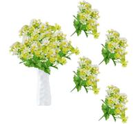 astylishome Fake Flowers for Outside 112 PCS Artificial Flower Faux Daisy for Home Decor with Beauty of Nature Plants Indoor Outdoor Home Garden Porch Decor Green 0911