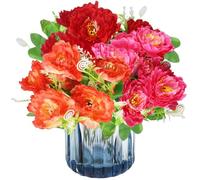 astylishome Fake Flowers for Outside 21 Bundles Artificial Fall Flower No Fade Faux Autumn Plants Fake Indoor Outdoor Greenery for Wedding Party Home Garden Decor 1912