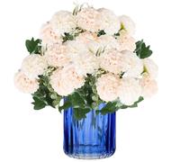 astylishome Faux Flower Arrangements Artificial Flowers Pink Fake Bouquet Flowers Silk Hydrangea Bouquet Faux Flower Arrangements for Cemetery Wedding Home Decoration 3212