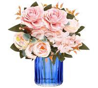 astylishome Faux Flower Bouquet of Peony Silk Artificial Flowers and Hydrangeas Perfect for Wedding Bridal Party Home Office 3618