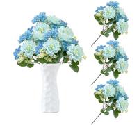 astylishome Faux Flower Fake Artificial Flowers Arrangements Like Real Silk Flowers Bouquets Centerpieces for Table Faux White Blue Home Decor 4111