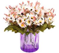 astylishome Faux Flowers Outdoor Artificial Flowers UV Resistant Daisy Silk Artificial Fake Flowers Plastic Flowers for Indoor Vase or Outside Hanging Planter Home Garden Decorating 3319