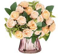 astylishome Faux Flowers Stems Artificial Fake Flowers Silk Flower Artificial Wedding Bouquet Faux Dahlia Flowers Bouquet Floral Arrangement for Table Centerpieces Home Office Party Decor 1818