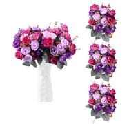 astylishome Faux Flowers that Look Real Artificial Flower Roses Realistic Touch Fake Rose DIY for Wedding Bridal Bouquets Valentines Day Home Indoor Outdoor Decoration 0210