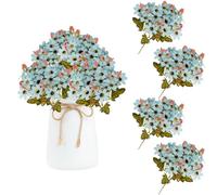 astylishome Faux Flowers that Look Real Blue Artificial Daisy Flowers Outdoor Spring Summer Decoration Fake Flowers Plastic Greenery Flower for Outside Hanging Garden and Wedding Party Decor 3403