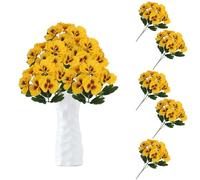astylishome Faux Flowers that Look Real for a Tall Vase Yellow Artificial Flowers Fake Flowers Real Touch for Party Home Wedding Decoration and DIY Decor 3415