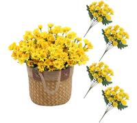astylishome Faux Flowers that Look Real for a Tall Vase Yellow Bundles Small Artificial Daisy Flowers Bouquet Faux Silk Tiny Daisy Flowers for Home Garden Vase Decor 3609