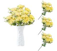 astylishome Faux Flowers that Look Real for a Tall Vase Yellow Lotus Flower Plants Fake Artificial Flowers to Friends Family and Lover Cute Decor Gift for Home Decorations Office Desk 4109