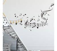 astylishome Girls Wall Stickers for Bedrooms Musical Score Walls Decal Sticker Music Symbols Arts Decoration Self Adhesive Wallpaper for Nursery Classroom 0719