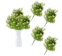 astylishome Small Artificial Flowers with Long Stem 35 cm Fake Flower Bouquet Faux Jasmine Plants for Wedding Bridal Bouquets Table Centerpiece Outdoor Decor Yellow 0815