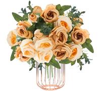 astylishome Tall Faux Flowers for Indoors Artificial Flowers Fake Peony Silk Bouquet Decor Plastic Realistic Flower Arrangements Wedding Decoration Table Centerpieces for Home Office Party Decor 3201