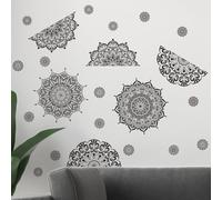 astylishome Wall Decals Walls Sticker Decal for Home Hallway Living Room Bedroom Cabinet Self Adhesive Black and White Geometric Wallpaper Removable for Furniture Sticky Modern 1010